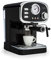 KLARSTEIN Espressionata Gusto - Machine expresso, Machine à café, 1100 W, 15 bars, Réservoir d'eau 1 L, Grille d'égouttement amovible, Bac d'égouttement compatible lave-vaisselle - Noir