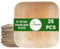 EcoWise 25 Palm Leaf Plates 6 Inch Square Eco-Friendly Biodegradable Compostable Bamboo Plates- Disposable Plates for Parties Picnic Perfect for Hot and Cold Food