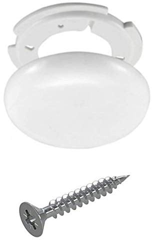 5 Stück Abzweigdose weiß Deckendose Abdeckdose Kabeldose Verteilerdose Aufputz Baldachin weiß Deckenrosette weiß Blinddose Kabelabdeckung Wand ultraflach Ø 13cm, Höhe 1,5 cm (5x130mm + Schraubenset)
