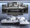 IIIUHU Bilder Abstrakt 5 Teilig Wandbild XXL Ford Mustang GT500 Eleanor Leinwand Bild Wandbilder Wohnzimmer Wohnung Kunstdrucke Modern Wandbilder Design Abstrakt Poster Wanddekoration