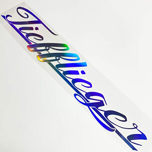 Auto Aufkleber TIEFFLIEGER Hologramm Oilslick Tuning Sticker Car Turbo Grafik Label Style Design NEU Rainbow Shiny Tiefenentspannt
