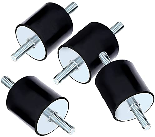 ASFINS Silentblock M6 Schwingungsdämpfer M6 Gummipuffer m6 für Luftkompressoren Dieselmotoren Benzinmotoren Wasserpumpen, 4 Stücke (25 * 20, M6*18)