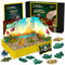 National Geographic Ultimativer Dino Kinetic Sand für Kinder – befriedigendes Kinder-Sandspielzeug mit 6 tollen Formen und Figuren | STEM Dinosaurier Sand für Kinder | kreatives Spielzeug für Mädchen