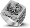SPACELQ Mode Männer Signet Ring Russian Empire Doppeladler Ringe Für Männliche Punk-Arme des russischen großen Rings