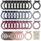 S-Mechanic 40 Stück stilvolle geflochtene Haargummis, superelastische Original-Haargummis, Haarschmuck für dickes Haar von Frauen und Mädchen 7 Farben