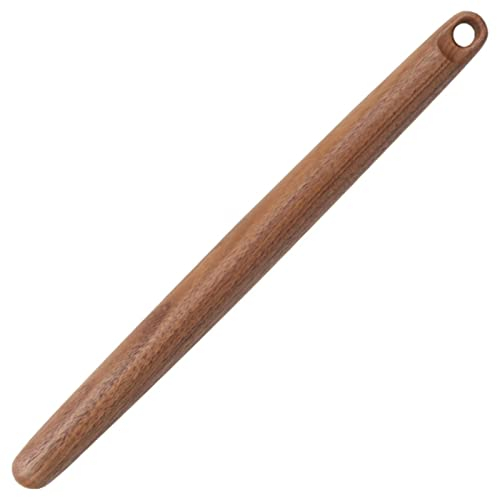 Wood Rolling Pin,Solid Wood Dumplings Noodle Stick,for Baking Pizza Dough Pie Cookie Baking Tool,Handmade Rolling Pin (Color : Brown, Size : 15.7in*1.3in)