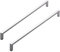 siwitec 2x Möbelgriffe 2108 Chrom glänzend mit 320 mm Lochabstand, eckig Schrankgriffe, inkl. Schrauben