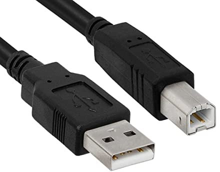 ZOREI Cable de impresora USB, cable USB-A y USB-B, macho macho, largo 1,5 metros, 3 metros, 5 metros (5 m)