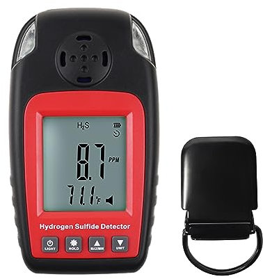 Detector de Sulfuro de Hidrógeno Detectores de Gas Y Alarmas Electroquímico h2s H₂S Monitor Medidor Sensor Alarma de Envenenamiento Pantalla LCD Retroiluminación