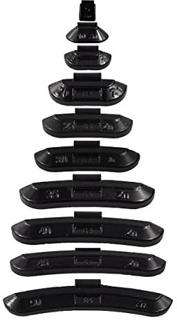 DWEEKIY Premium Zink Schlaggewichte SCHWARZ - 25 Stück x 40 Gramm für Stahlfelgen Typ 84 B - Art.-Nr. 083085 40