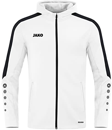 JAKO Herren Kapuzenjacke Power, Weiß, L