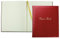 DELMON VARONE - Premium Gästebuch aus veganem Eco Kunstleder rot - Blanko Buch Hochzeitsgästebuch gebunden mit Hardcover Einband und Merkband für Hochzeit, Taufe, Geburtstag, Geburt und Kommunion