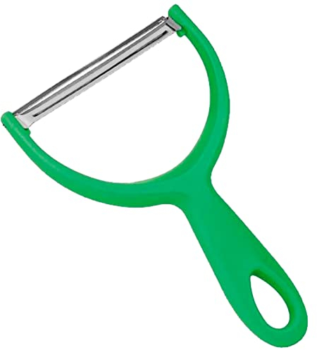 Tradineur - Pelador de fruta Extra Ancho - Fabricado en Silicona - Diseño Ergonómico - Cuchilla de 10 cm - 18 x 11 x 3 cm