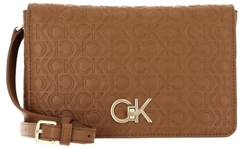 Calvin Klein Re-Lock Double Gusett Xbody EMB Brown Sugar