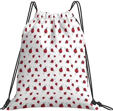Rucksack mit Kordelzug, Bulk-Sport, Turnbeutel, maschinenwaschbar, Weiß / Schwarz, 8, #461