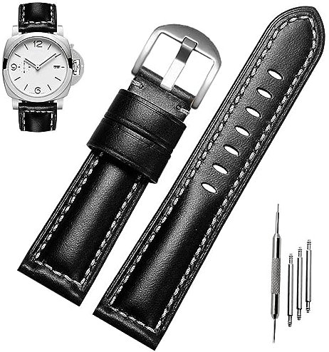 Niziruoup Uhrenarmbänder Leder 22mm 24mm 26mm für Panerai, Elegantes Uhrenarmband für Herren und Damen, Hochwertiger Ersatz für Uhr und Smartwatch