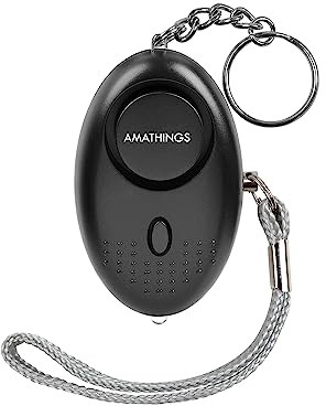 AMATHINGS Taschenalarm Schlüsselanhänger Alarm mit LED-Licht – Panikalarm Schlüsselanhänger zur Selbstverteidigung – Alarmgeräte für die Handtasche geeignet für Jede Altersgruppe