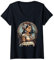 Damen Prinzessin Vodkahontas Porträt Lustige Alkohol T-Shirt mit V-Ausschnitt