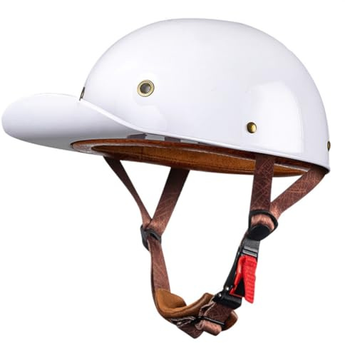 Deutsche Motorrad Halbhelme Mit ECE Zulassung Jethelm Retro Chopper Helm Scooter-Helm Halbschalenhelm Baseball Cap Motorradhelm Für Männer Frauen Chopper Moped Roller-Helm