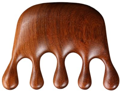 WEIESCIE 1pcs Holz-Haarkamm, Mehrzweck-Kopfhaut-Gua-Sha-Kamm für Männer und Frauen, Kopfpflege, Entspannung, Akupunktmassage