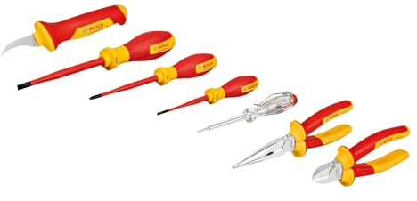 Bosch Professional VDE Mixed Hand Tools Set (with Single-polephase Tester - 7 Pieces, in L-BOXX)