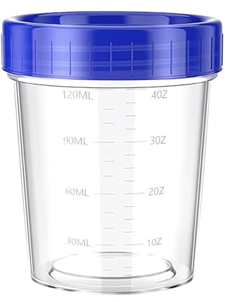 120ml Plastic Liquid Measuring Cups - Transparent Kitchen Measuring jug Clear & Easy to Read Measurements, Beaker with lid (Clear, 7x6.2x5cm)