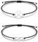 HSAJS 2 Paires Bracelet pour Femmes Fille, Bracelets Infini et Porte Bonheur Bracelet Bijoux Fait Main Bracelet Cordon Tressé Réglable Cadeau Chanceux pour Femme Filles (Noir)