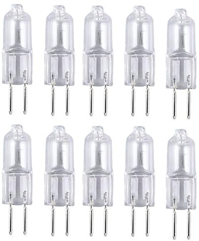 JZLBBC Bombillas De Cápsula G5.3 12V 20W 35W 50W 75W 100W Transparente Bombilla Halógena G5.3 2 Pines Regulable Blanco Cálido,100W,10Pc