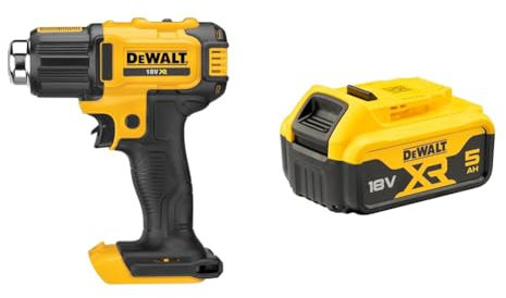 DEWALT DCE530N-XJ Cordless hot air Gun, 18V (Base), Black/Yellow + DEWALT Battery