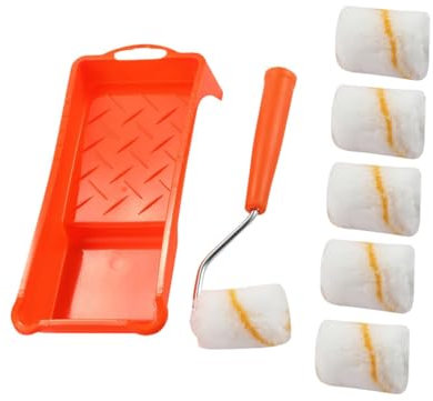 FLCPJGV Ensemble de rouleaux de peinture de 2 pouces Fournitures de peinture Petit kit de rouleaux de peinture Accessoires pour menuisier Peintre Meubles
