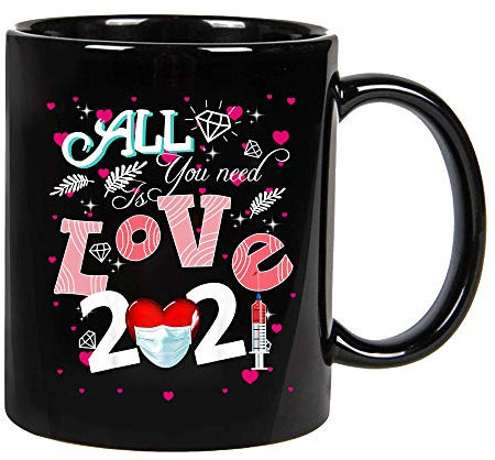 Tazza Bianca In Ceramica All You Need Is Love Tazza Da Tè Con Manico Grande Tazza Mug Ceramica Facile Da Impugnare Tazza Regalo Di Compleanno 330Ml