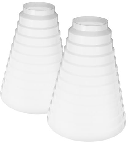 DOITOOL 2pcs Ventilation System Reducer Duct Increaser Range Hood Damper Filter Insert for Rear Vent Hood