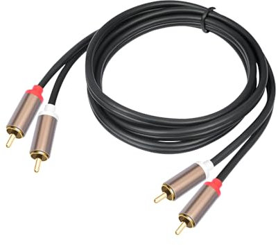 3.0M RCA Audiokabel Stereo Cinch Stecker, Vergoldete Anschlüsse für HiFi Systeme, Receiver, Heimkino, Blu-Ray Player - Langlebig Störungsfrei