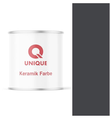 Q UNIQUE Keramikfarbe 2L - Hochdeckende Wand- und Deckenfarbe | Tiefmatte Innenfarbe | Langlebige Qualität | Schwarz | Scheuerfest | Abwaschbar | Ideal für Küche, Bad, Wohnzimmer und Flur | 2 Liter