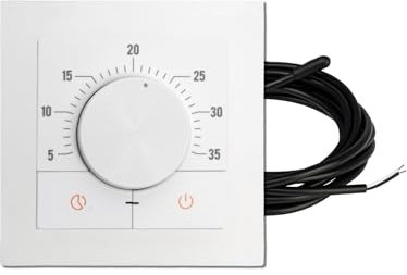Magnum S-Control Analog-Thermostat Drehregler zur Raumtemperaturregelung für 230V NC-Stellantriebe und elektrische Fußbodenheizung