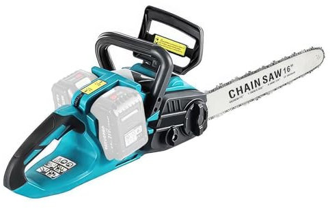 Akku-Kettensäge für Makita 18V Batterie, 42 V (21 V*2) Bürstenlose Elektro-Kettensäge, 41 cm Schnittlänge, Automatische Kettenschmierung, für Holzbearbeitung und Garten