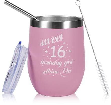 UV STYLISH Gifts for 16 Year Old Girls -, Sweet 16 Sixteen, Ideas Gift Stuff for Happy 16th Birthday Girl Daughter Granddaughter Sister Best Friend Mug 350 ml