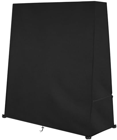 Dokon Copertura per Tavolo da Ping Pong Impermeabile Antivento Anti-UV Tessuto Oxford 420D Telo Copri Tavolo Ping Pong da Esterno/Interno (165x70x185cm) - Nero