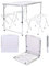 Harbour Housewares 120cm (4ft) Hauteur Réglable Aluminium Table de Pique-Nique Pliante avec 4 Chaises - Blanc - 4-Places Pliable Portable Plein Air Jardin Patio Camping BBQ Manger Meubles à Tréteaux