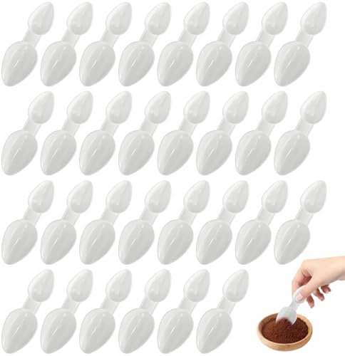 SHYSBV 30-Piece Medicine Spoon Double Ended (2.5ml/5ml) - Reusable for Protein, Coffee, Medicine & Household Products