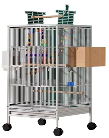 Vogelkäfig mit Spielplatte und Ständer für Sittiche, Indoor Großer Vogelkäfig für Papageien, Lovebirds, Nymphensittiche und Sittiche