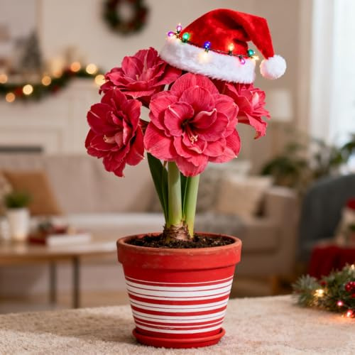 Amaryllis-Rhizom, Winterharte Knolle, MehrjäHrig, GrüNpflanze, Lebende Gartenbepflanzung, Dekorative Gartenpflanze！-3 Rhizom-C