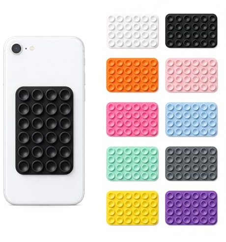 10 Stück Silikon Saugnapf Handyhülle, Saugnapf Handyhalterung | Selbstklebende Handy Saugnäpfe, Silikon Handyhalterung für Wand Spiegel Dusche Videos Selfies