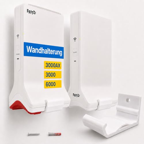 Wandhalterung für Fritz!Repeater 3000AX, 3000 & 6000, AVM Repeater Wandhalter mit klick-System, inkl. Befestigungmaterial, Robust und Stabil, Made in Berlin