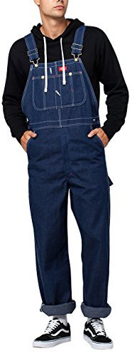 Salopette da uomo Dickies in jeans con pettorina rigida Indigo Blue XXXXX-Large