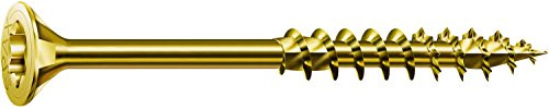 SPAX Universalschraube, 6,0 x 300 mm, 100 Stück, T-STAR plus, Senkkopf, Teilgewinde, 4CUT, YELLOX A2L, 0191020603005