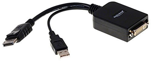 Delock Adapter Displayport Stecker auf DVI-I 24+5 Buchse Aktiv