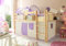 TiCAA Hochbett, Kinderbett Spielbett mit Treppe aus Kiefer Massivholz Bettgestell 90 x 200