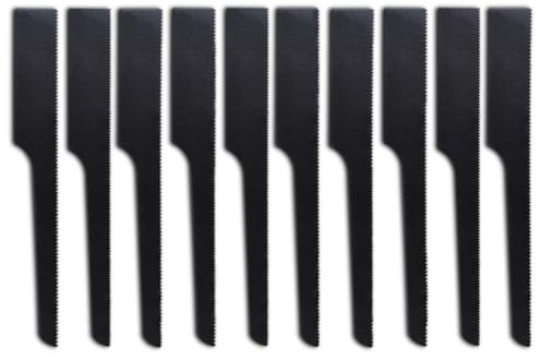 vidaXL Spare Blades for Air Body Saw - 10 Pcs Set with 24T and 32T, Ideal for Cutting Wood, Fiberglass, Plastic Pieces and Sheet Metals, Black