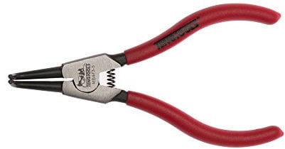 Teng Tools 5 Inch Vinyl Grip Bent/Outer Type Snap Ring/Circlip Pliers - MB473-5, Silver